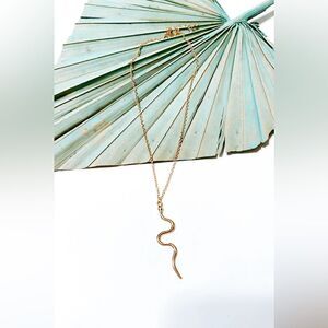 Gold snake necklace #256